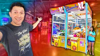 We Played EVERY Claw Machine in this GIANT Arcade [upl. by Lettie]