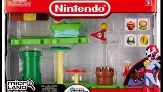 World of Nintendo Micro Land Deluxe Pack Acorn Plains Super Mario Review [upl. by Lemcke]