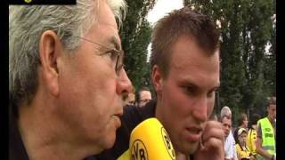 Trainingslager Tag 3  Interview mit Kevin Großkreutz beim Testspiel in Floridsdorf [upl. by Annair]