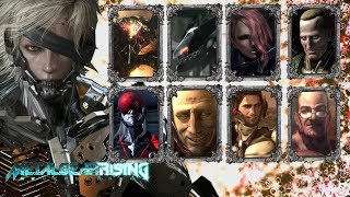 Metal Gear Rising  All Vocal Boss Themes  On Screen Lyrics [upl. by Karilynn557]