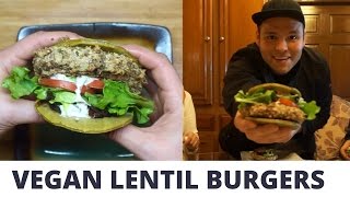 VEGAN LENTIL BURGER  COOKING WITH MOM [upl. by Aurea]