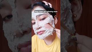 Deep clean skin glowing mask shortsfeed shortsviral shots facemask shortvideo homeremedies [upl. by Akceber]