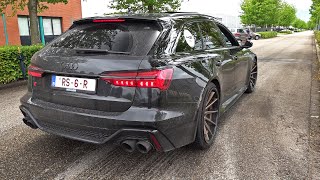 830HP Audi RS6 Avant C8 Stage 2 with CAPRISTO Exhaust  OPF DELETE Start Up Revs Crackles [upl. by Joell791]