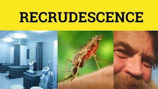 🔵 Recrudescence  Recrudescence Meaning  Recrudescence Examples  GRE 3500 Vocabulary [upl. by Aihseya]