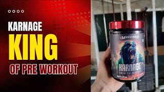 KARNAGE pre workout review  Live test  Arms workout [upl. by Amata]