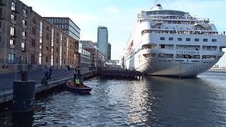 Cruise Ship Columbus leaving Passenger Terminal Amsterdam  Cruise amp Maritime Voyages [upl. by Armstrong]