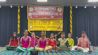 Vara leela Gana lola  Thyagaraja Swami Kriti by RagaNidhi Students Sri Siva Vishnu Temple [upl. by Aneema471]