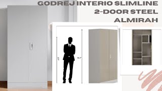 GODREJ INTERIO Slimline Steel Wardrobe Royal Ivory godrej almirah 2 Door new design Almira design [upl. by Dachy]