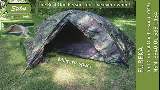 EUREKA Tent Combat One Person TCOP Setup and Review of Features [upl. by Emearg]