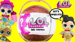 LOL SURPRISE BIG SURPRISE FULL UNBOXING with The Queen Custom Sugar Queen and DJ Luxe [upl. by Charbonnier]