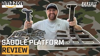 Reviewing SADDLE HUNTING PLATFORMS from AMAZON huntinggear bowhunting [upl. by Nnylkcaj]