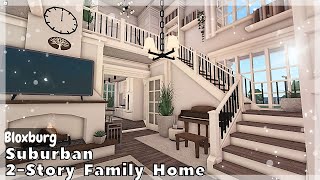 BLOXBURG Suburban 2Story Family Home Speedbuild interior  full tour Roblox House Build [upl. by Redna]