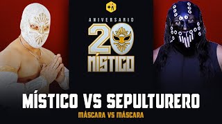 Máscara vs Máscara Místico vs Sepulturero  20 Años de Místico  Más Lucha RETRO [upl. by Boice]