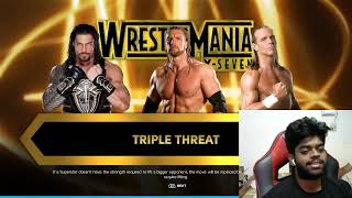 WWE 2k 24 triple threat gameplay face cam reaction tamil [upl. by Dadinirt285]