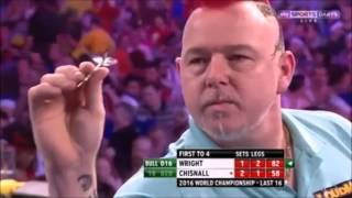 PDC World Darts Championship 2016  Last 16  Peter Wright VS Dave Chisnall  Highlights [upl. by Lubba]