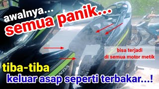 Motor metik tibatiba keluar asap saat di kendarai [upl. by Ilohcin777]