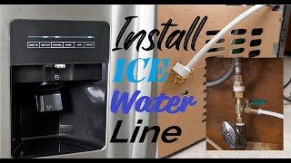 How To Install Water Ice Line Refrigerator Easy Simple [upl. by Wyatan151]