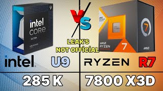 Intel 285K VS İ9 14900K VS R9 9950X VS R7 7800X3D VS R9 7950X INTEL 285K GAMİNG Test leaks [upl. by Nomar]