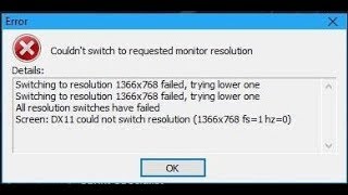 🚩 Couldnt switch to requested monitor resolution [upl. by Herson]