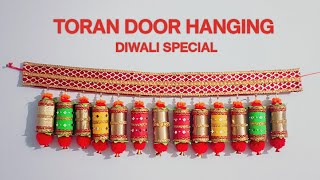 Toran Making from waste materialsDoor HangingWaste Clothes CraftDiwali Decoration ideas 💡 [upl. by Molahs]