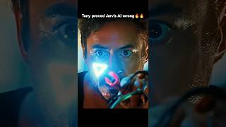 Tony Proved Jarvis AI Wrong ironman stark marvel avengers youtubeshorts viralvideo [upl. by Bordiuk]