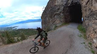 Biking the KETTLE VALLEY RAIL TRAIL from MYRA CANYON to PENTICTON BC [upl. by Arte]