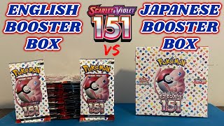 180 POKEMON 151 ENGLISH Booster Box vs 180 POKEMON 151 JAPANESE Booster Box Pokemon Card Opening [upl. by Chemarin]