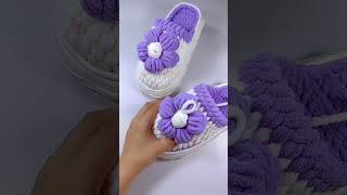 Unique crochet shoes handwork [upl. by Tima487]