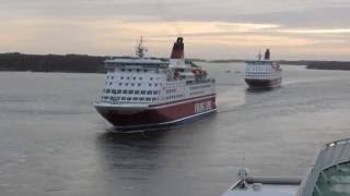 Silja Europa avgår från Mariehamn 28122011 1080p Full HD [upl. by Nikaniki]