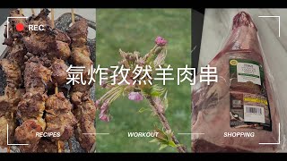 氣炸孜然羊肉串 空氣炸爐串燒特價羊腿BBQtescoeasterair fryerlambs skewers英國生活分享 [upl. by Nelad]