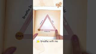 Trace Along Mindfulness Techniques  Interactive Triangle Breathing Exercise For Kids calmtime [upl. by Savadove]