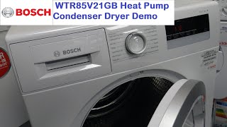 Bosch WTR85V21GB Heat Pump Condenser Dryer [upl. by Noraed]