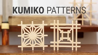 Making Kumiko Patterns  Asanoha and Yotsuba IzutsuTsugi  Kumiko Making Part 2 [upl. by Ogren680]