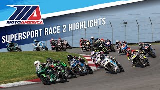 Supersport Race 2 at MidOhio 2024  HIGHLIGHTS  MotoAmerica [upl. by Yrellav]