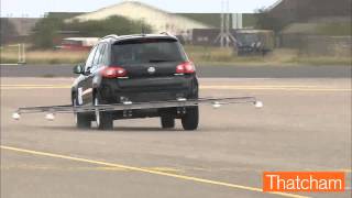 Euro NCAP  BMW 5 Series  2010  ESC test [upl. by Rinum]