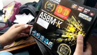 ASUS A58MK motherboardunboxing [upl. by Trevar]