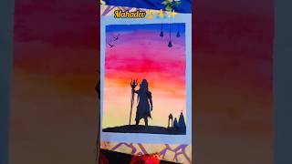 Mahadev 🔱🙏 painting trending art painting shorts ytshorts mahadev [upl. by Fabrienne]