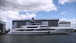 Mega Yacht  Galactica Super Nova  Heesens Largest Yacht Launched [upl. by Zoellick907]