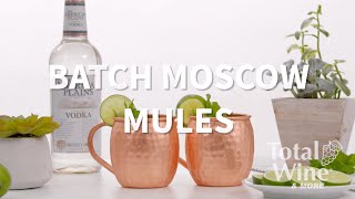 Batch Moscow Mules Cocktail Recipe [upl. by Fanchan]