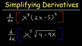 Simplifying Derivatives [upl. by Enomyar]