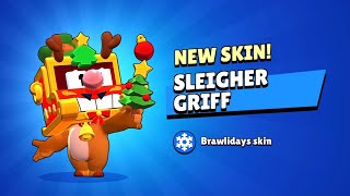 SLEIGHER GRIFF 🎄  Brawl Stars Skin [upl. by Karly]