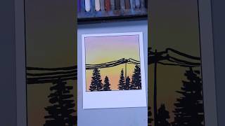 Easy Drawing with Pastels art asmr sunset [upl. by Corwun]