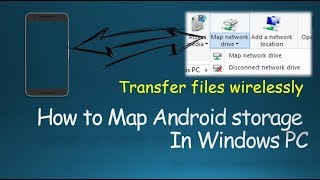 How to Map Android Storage as a Network Drive in Windows PC wirelessly  Hindi [upl. by Armalla]