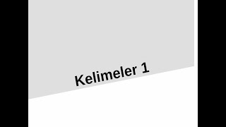 Ders 5 Hollandaca Kelimeler1 [upl. by Ahsirek]