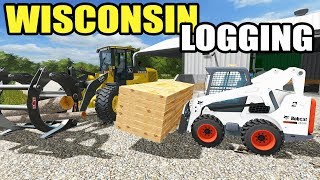 FARMING SIMULATOR 2017  THE MILL IS WORKING  STARTING TO CHIP TREES  WISCONSIN LOGGING EP 2 [upl. by Botsford]