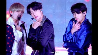 4K FIRE 불타오르네  방탄소년단 석진 직캠 BTS Jin focus fancam 171101 2018년 평창 KPOP Concert [upl. by Leviram]