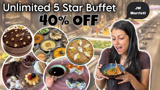 5 Star Buffet At 40 Discount  JW Marriott Sahar Mumbai [upl. by Anavlys]