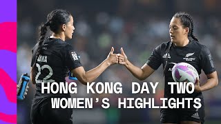 New Zealand CRUISE to semifinals  CathayHSBC Hong Kong Sevens Day Two Womens Highlights [upl. by Annaerdna]