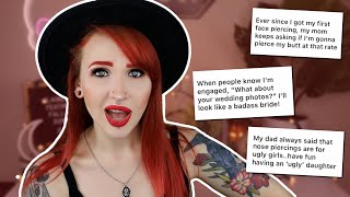 REACTING TO WEIRD PIERCING COMMENTS 3 [upl. by Welch]