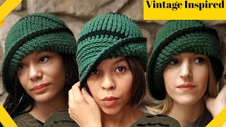 Crochet Vintage Cloche Hat Pattern  1920s Flapper [upl. by Honey]